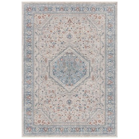 Safavieh 9 ft. 8 in. x 13 ft. Signature Power Loomed Rectangle Area Rug Beige & Blue SIG753B-10